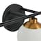 Hello Honey® Robert Stevenson Lighting Lorne Metal & Frosted Glass 3-Light Vanity